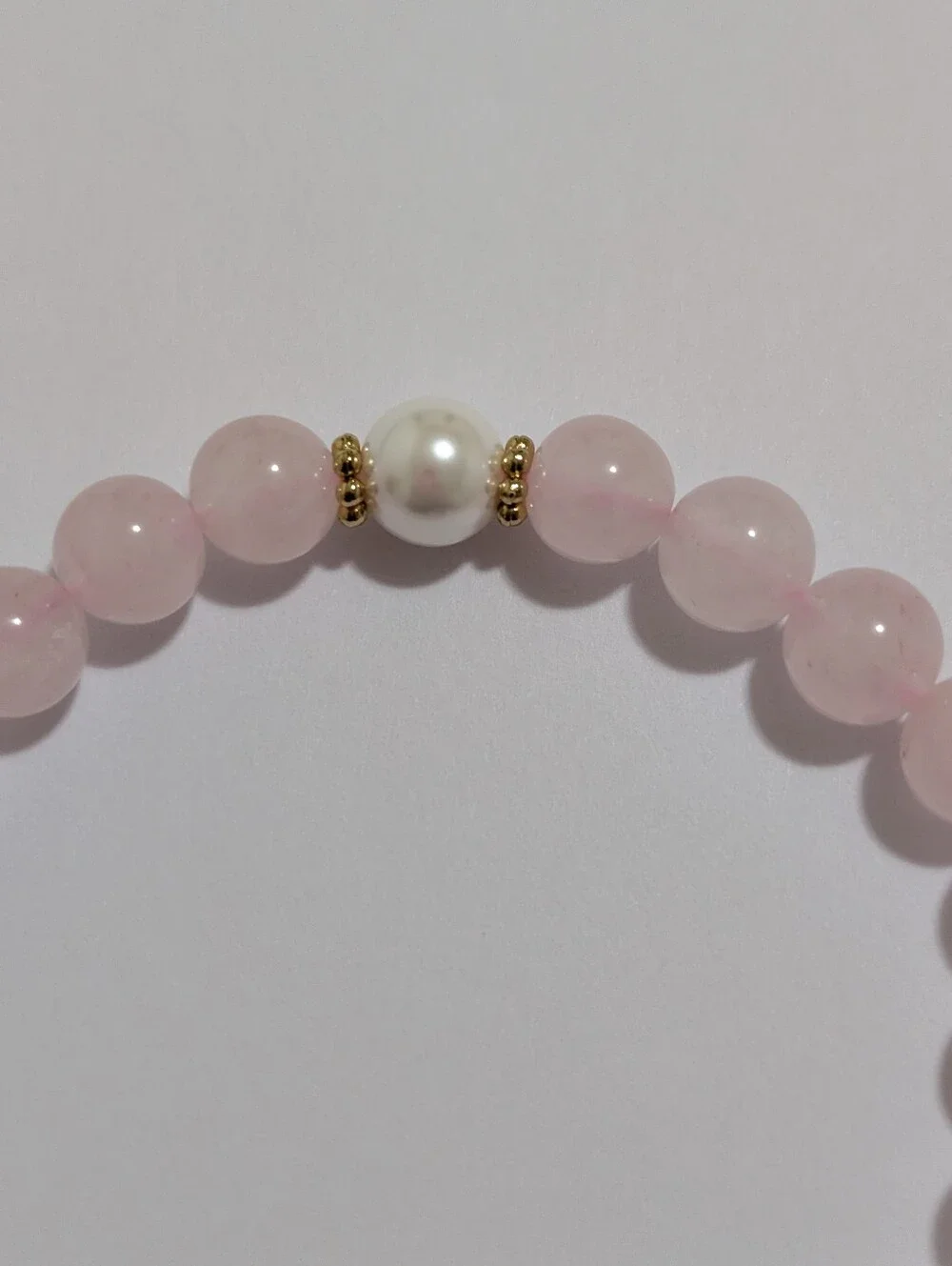 Rose Quartz/Pearl Bracelet